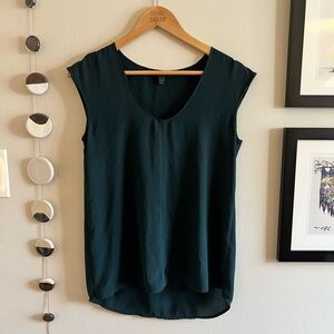 J Crew Green shirt tail top